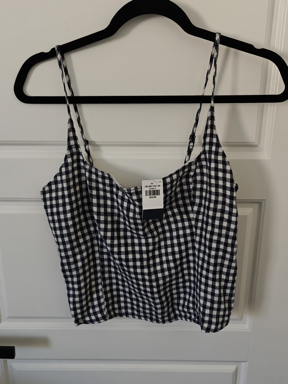 Abercrombie & Fitch Gingham Crop Tops & Short Set - Navy - Picture 5 of 10